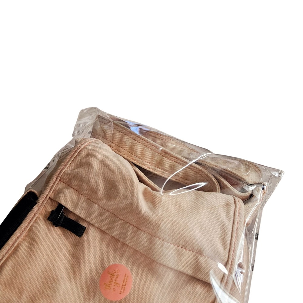 Kavu Cotton Canvas Crossbody Bag Light Pink Adjustable Strap Many Compartments - Picture 11 of 11